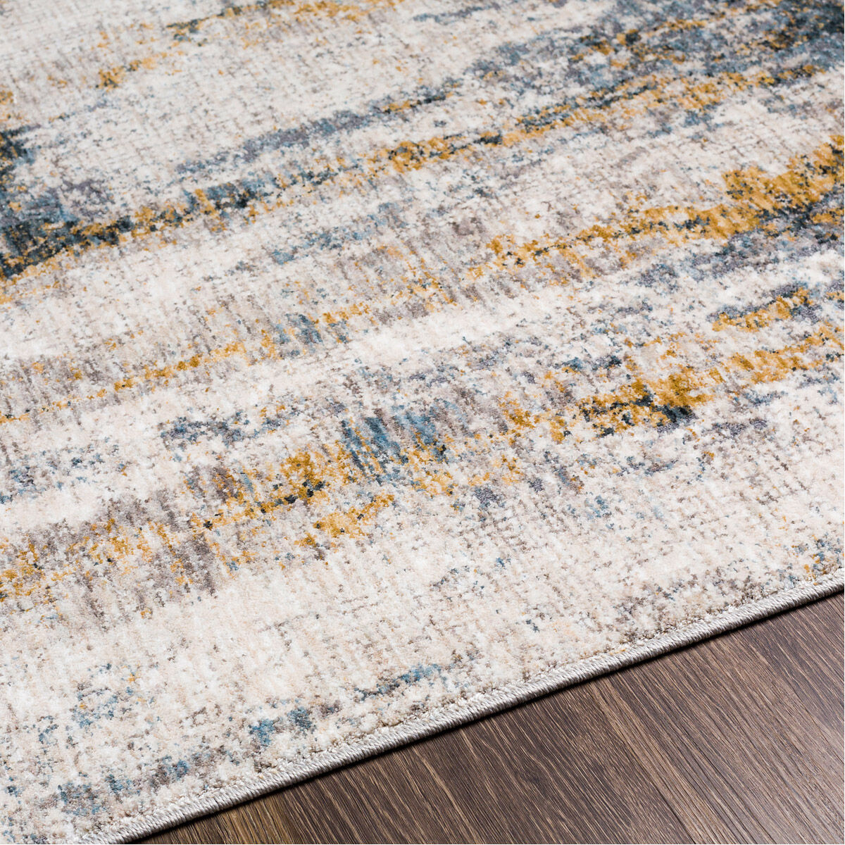 Ladoga 146 X 108 inch Light Beige/Cream/Denim Blue/Gray Rug, 9ft x 12ft