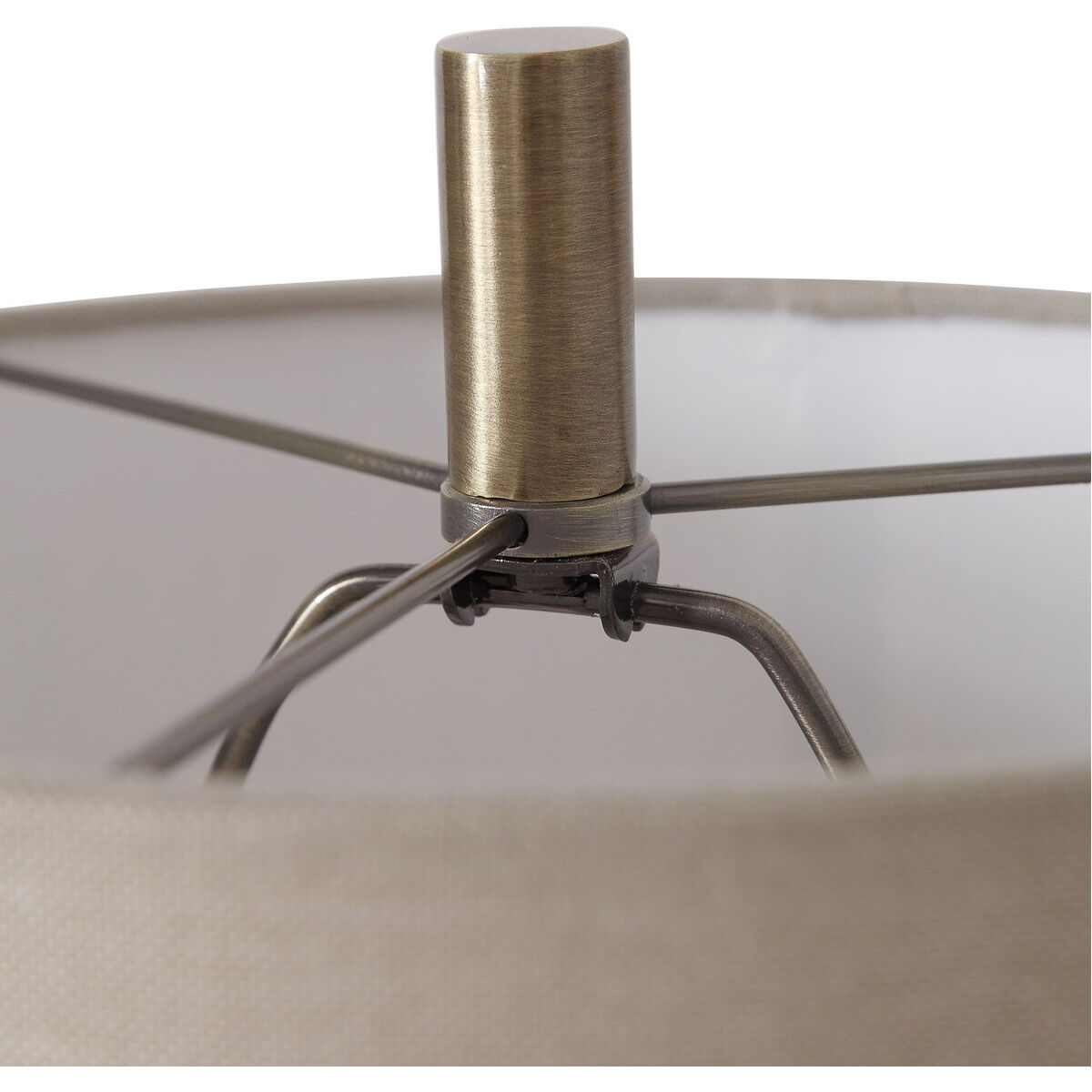 Natania 35 inch 100 watt Plated Brass Buffet Lamp Portable Light