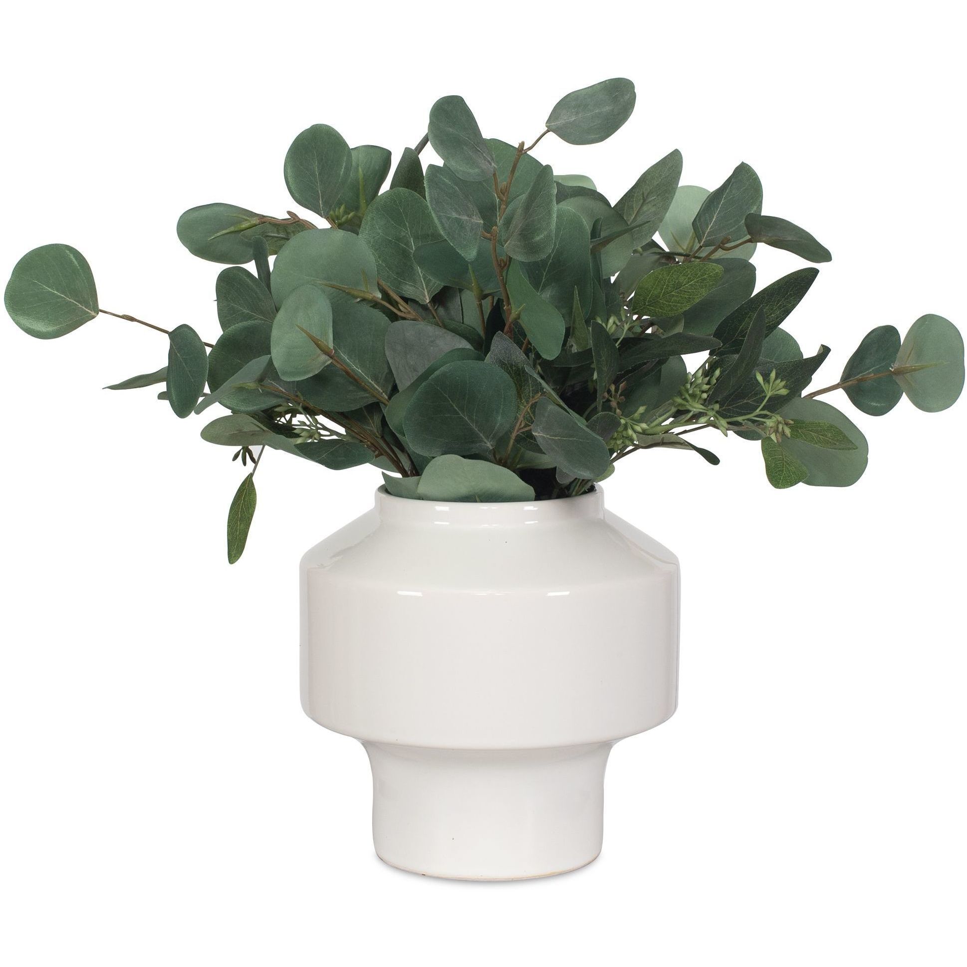Essence Eucalyptus Gloss White and Green Accent & Vase