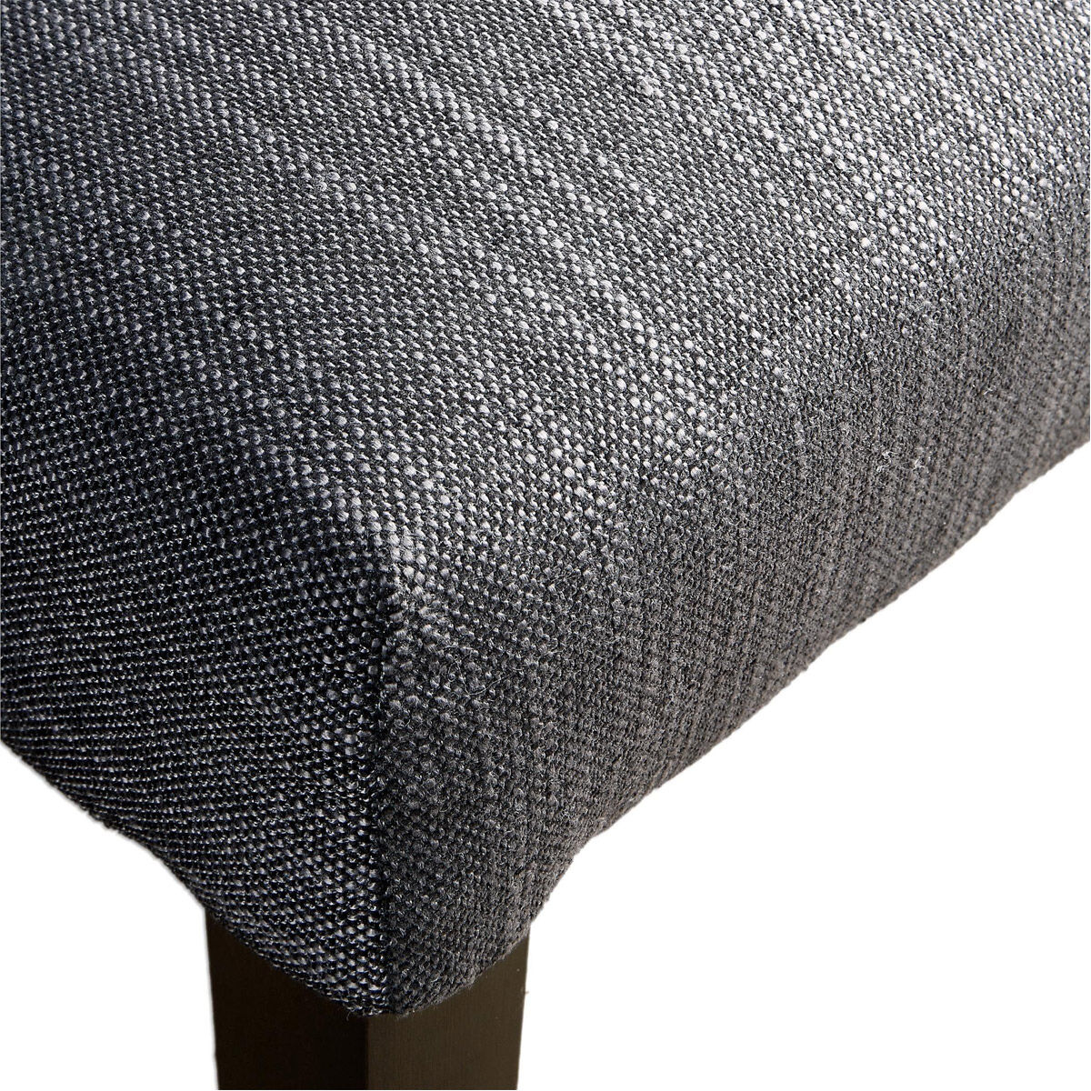 Patamon Charcoal Gray and Dark Walnut Armless Chairs, Set of 2