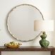 Crinkle 40 X 40 inch Champagne Leaf Mirror