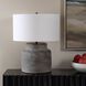 Benedet 23.25 inch 150 watt Aged Dark Gray Wash with Light Brown Undertones Table Lamp Portable Light