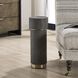 Wessex 22.5 X 8.5 inch Charcoal Faux Shagreen and Brushed Brass Drink Table