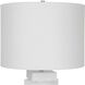 Ascent 23 inch 150.00 watt Man-Made Ivory Stone and Brushed Nickel Table Lamp Portable Light