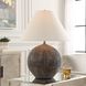 Sayre 25.5 inch 150 watt Rubbed Dark Brown with Black Accents Table Lamp Portable Light