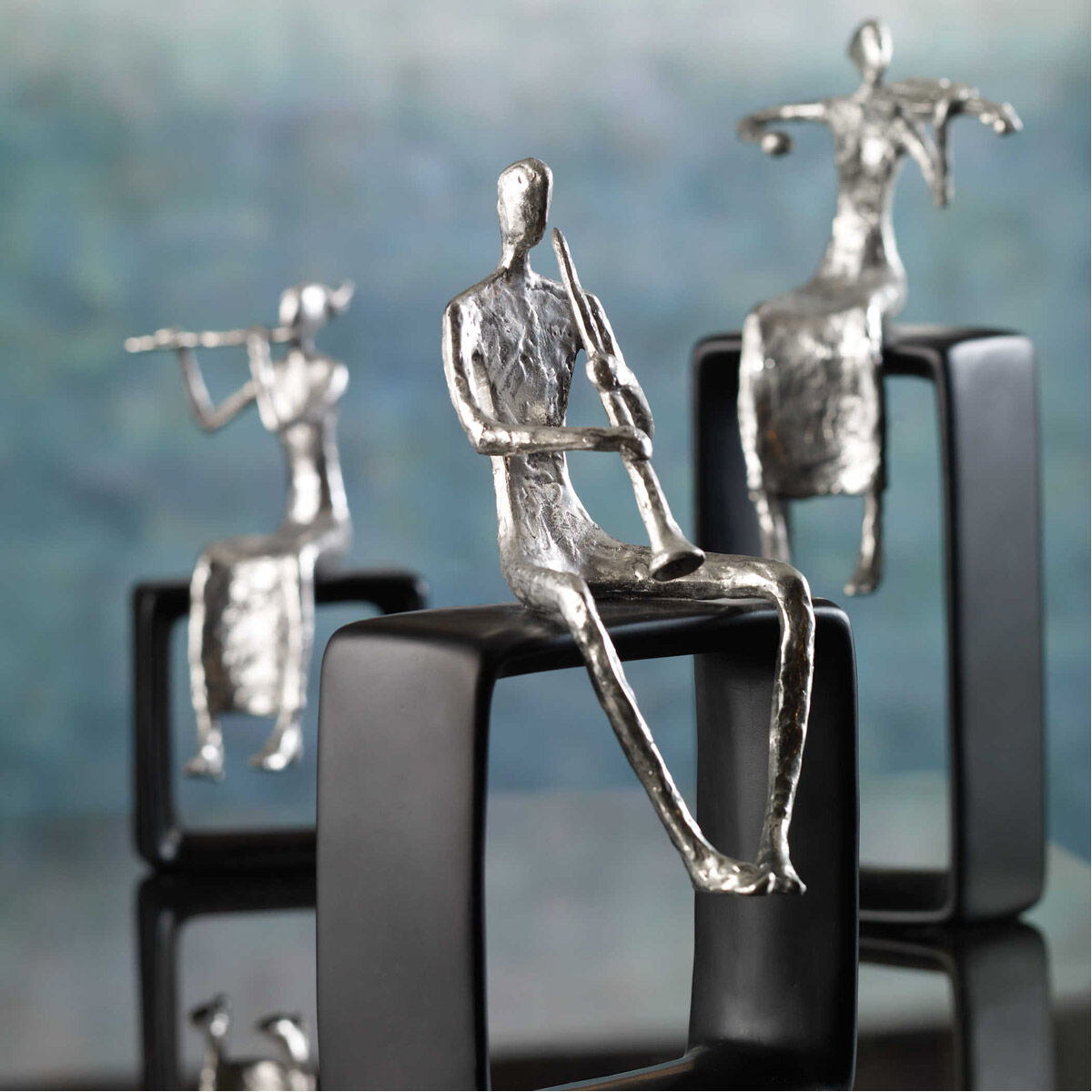 Musical Ensemble Silver Plated Musical Ensemble Statues