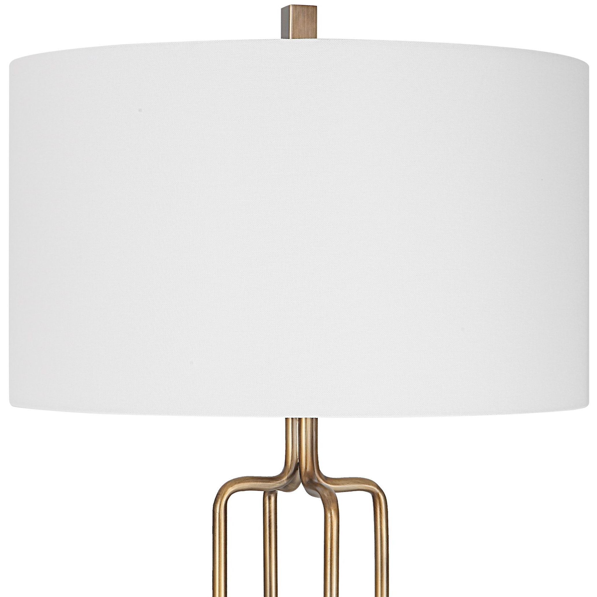 Link 67 inch 150.00 watt Antique Brushed Gold Floor Lamp Portable Light