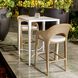 Kavali 38 inch Natural Honey and Oyster White Outdoor Counter Stool