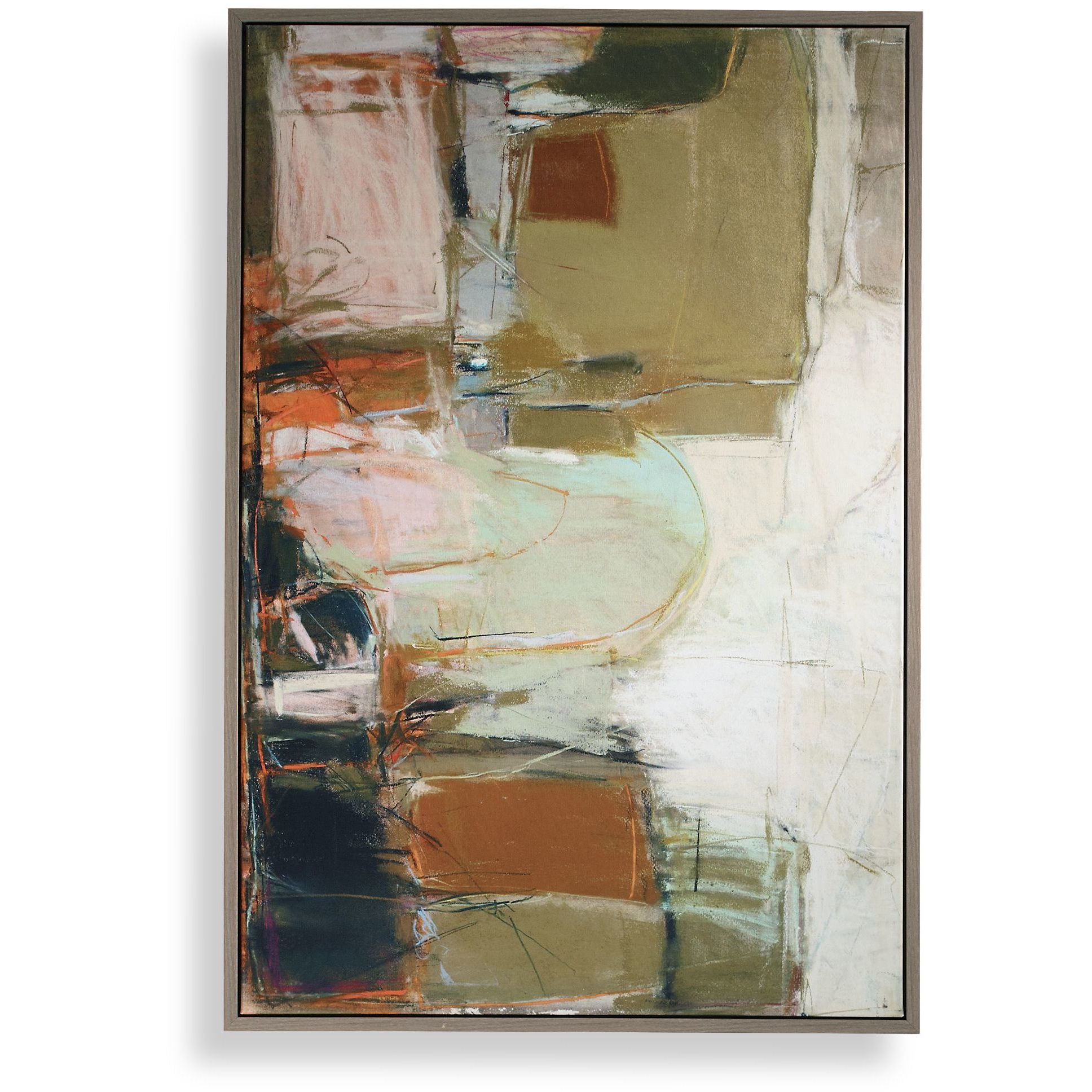 Palace Walls Multicolor Framed Abstract Art