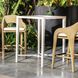 Kavali 38 inch Natural Honey and Oyster White Outdoor Counter Stool