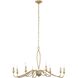 Corella 8 Light 40 inch Textured Soft Gold Chandelier Ceiling Light