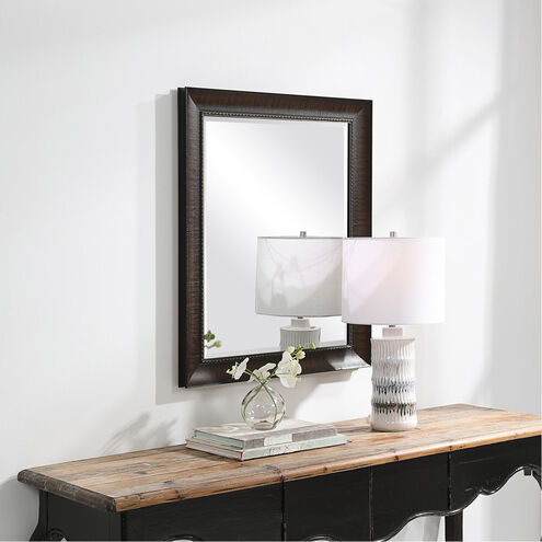 Wythe 34 X 28 inch Burnished Wood with Mahogany Undertones Wall Mirror