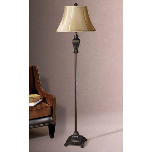 Emmanuel 64 inch 150.00 watt Golden Bronze with Antiqued Black Floor Lamps Portable Light, Set of 2