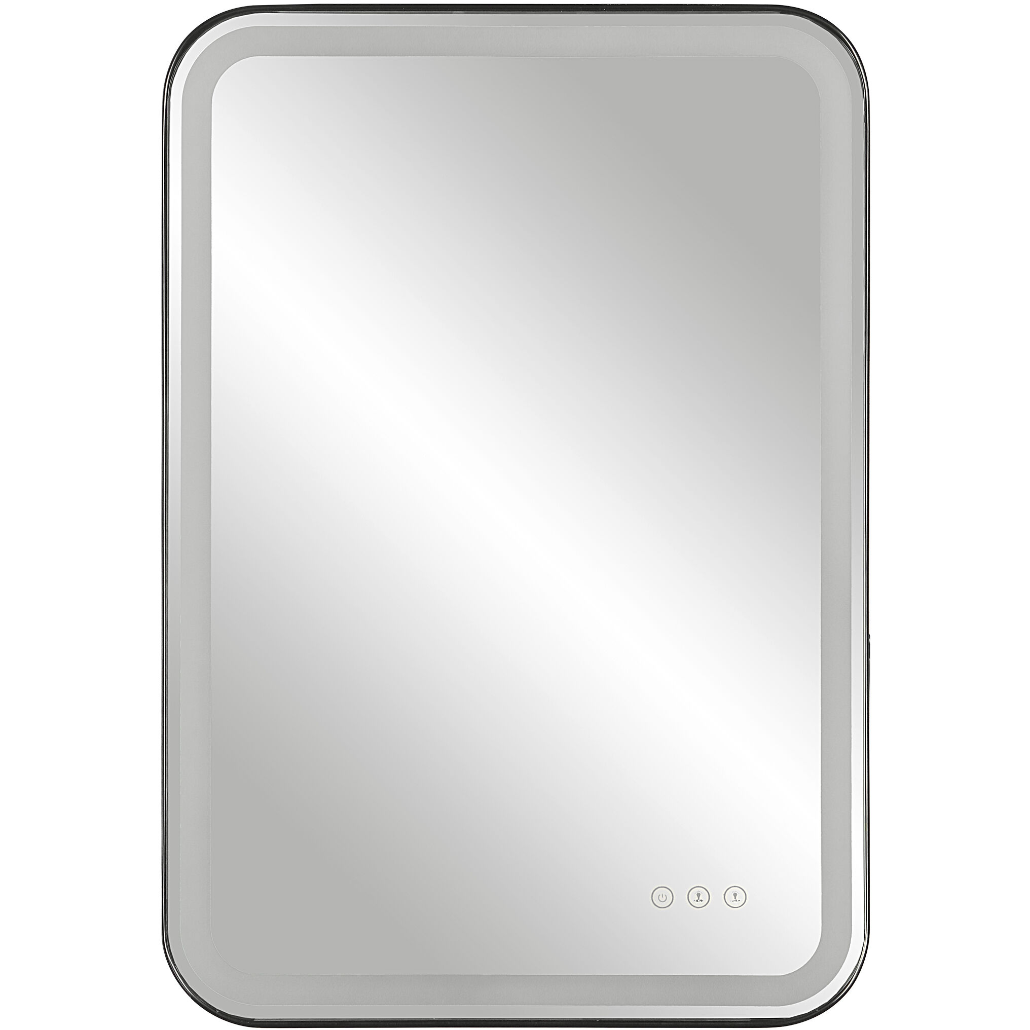 Crofton 32 X 22 inch Satin Black Vanity Mirror