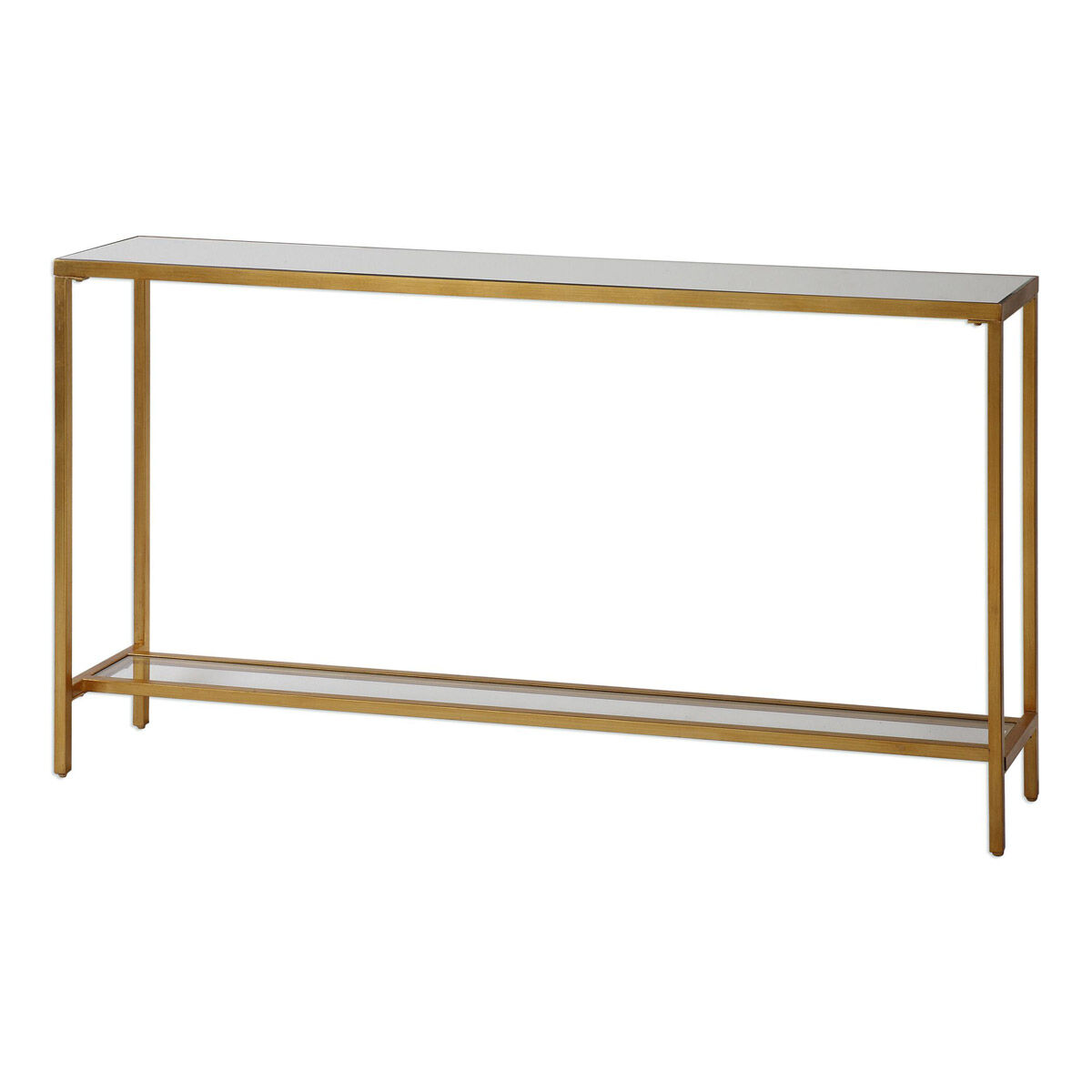 Hayley 60 X 10 inch Antiqued Gold Console Table