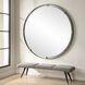 Grand Pendulum 72.25 X 72.25 inch Black and Antiqued Gold Mirror