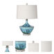 Chasida 23 inch 150 watt Blue Ceramic Lamp Portable Light