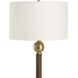 Keros 62 inch 150 watt Dark Oak and Brass Floor Lamp Portable Light
