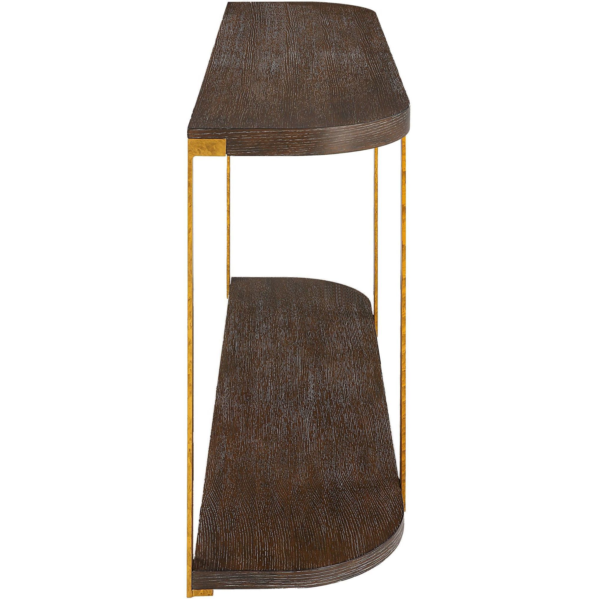 Palisade 54 inch Coffee and Antique Gold Console Table