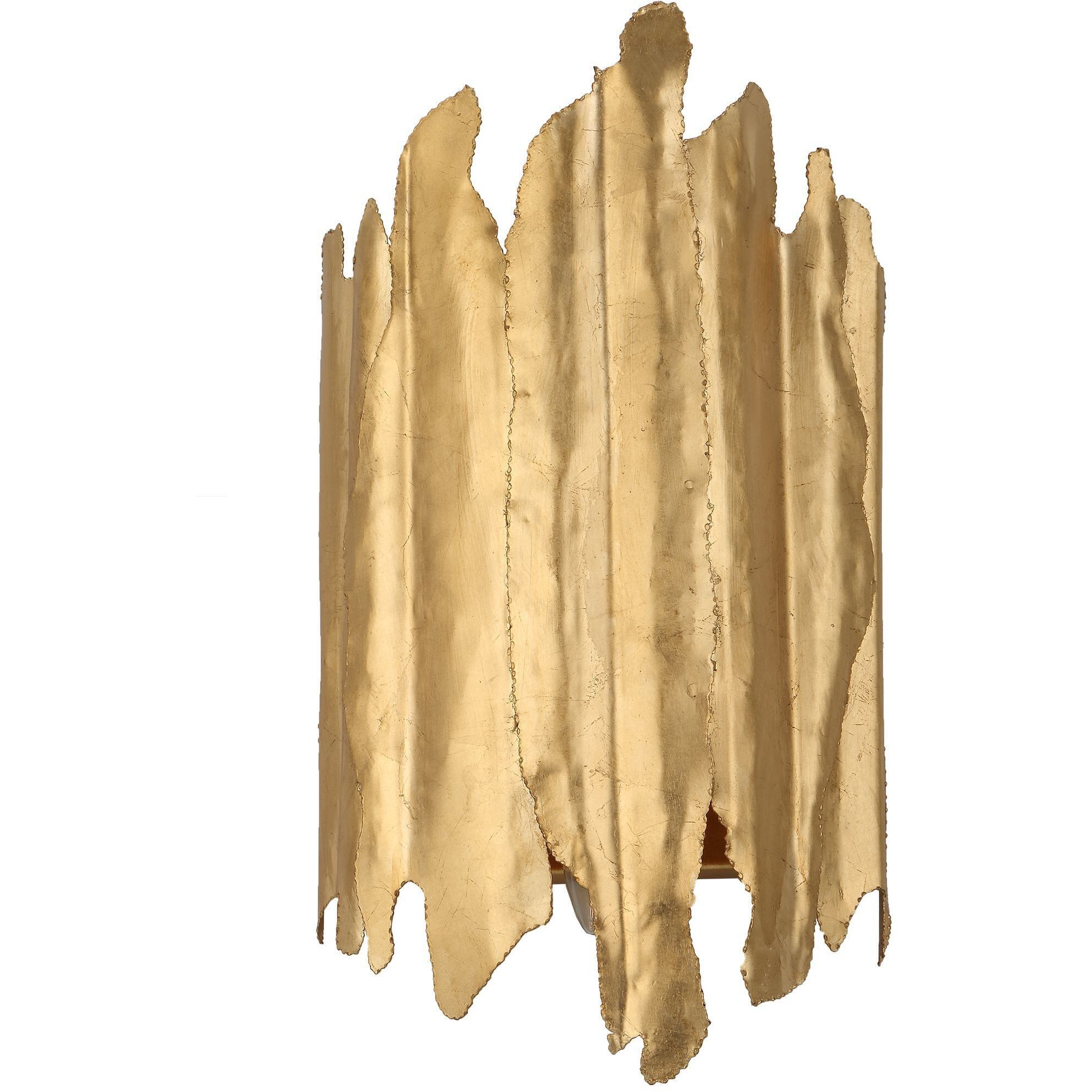 Golden Gate 2 Light 11 inch Gold Leaf Sconce Wall Light