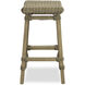 Everglade 26.5 inch Mango Wood with Sea Grass and Rattan Counter Stool