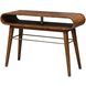 Ledger 46 inch Burl Veneer and Java Wood with Brass Console Table