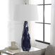 Kavos 31 inch 150.00 watt Navy Blue Gloss Glaze and Brushed Brass Table Lamp Portable Light