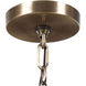 Rosston 1 Light 10 inch Antique Brass Mini Pendant Ceiling Light