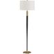 Stowe 66.25 inch 150.00 watt Satin Black and Brass Floor Lamp Portable Light