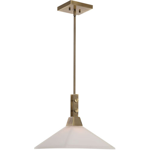 Brookdale 1 Light 13 inch Aged Brass Pendant Ceiling Light
