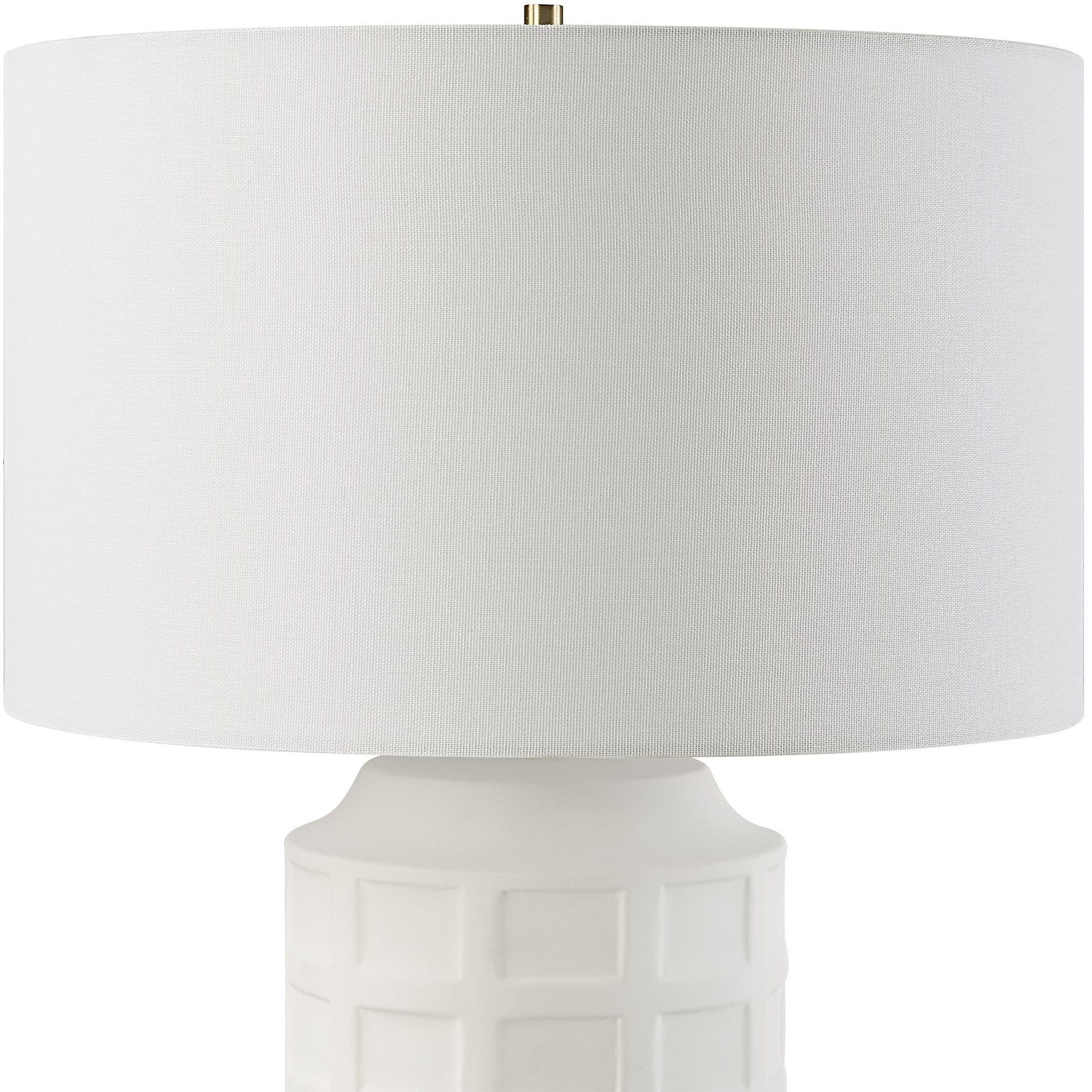 Window 28 inch 150.00 watt Chalk White Glaze and Antique Brass Table Lamp Portable Light