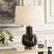 Buchanan 24 inch 150.00 watt Smokey Charcoal Glass and Plated Brass Table Lamp Portable Light