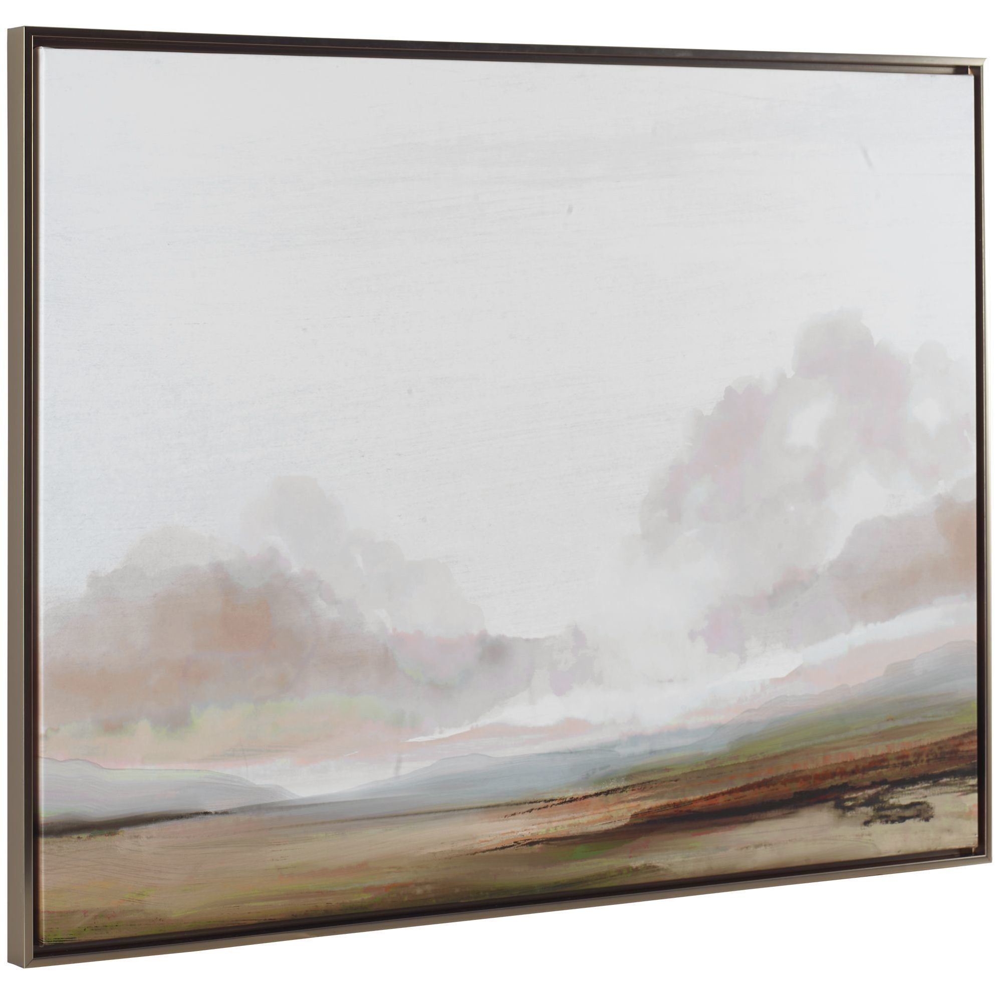 The South Multi-Colored and Bronze Gold Framed Canvas