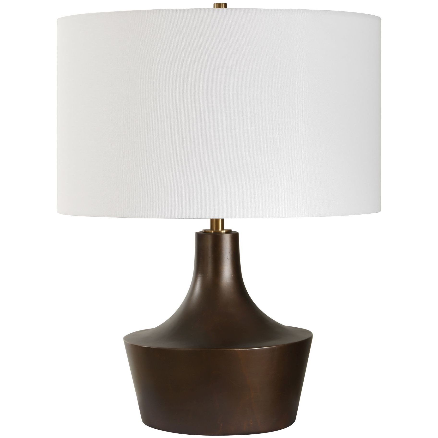 Paseo 21.75 inch 150 watt Warm Bronze and Antique Brass Table Lamp Portable Light