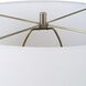 Pavlova 27.6 inch 150.00 watt Glossy White Glaze and Brushed Antique Brass Table Lamp Portable Light