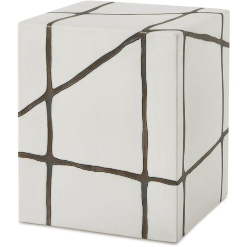 Rocklyn 16.25 inch Bronze and White Garden Stool