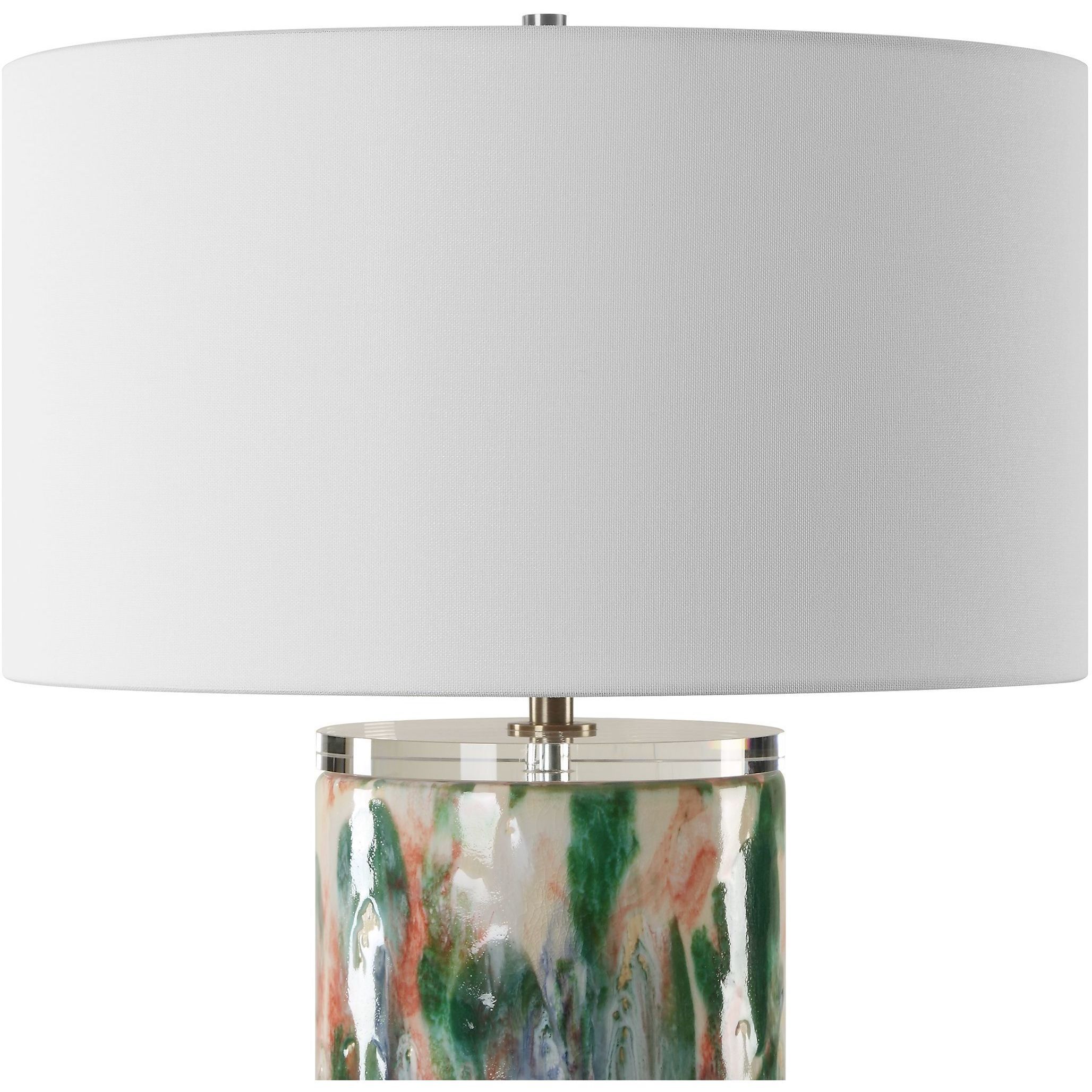 Verdant 27.75 inch 150.00 watt Multi-Colored with Brass and Crystal Table Lamp Portable Light