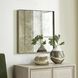Fredric 24.25 X 24.25 inch Brushed Brass and Antique Style Mirror Mirror