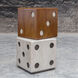 Roll 25 X 15 inch Natural Wood Tone and White Wash Accent Table