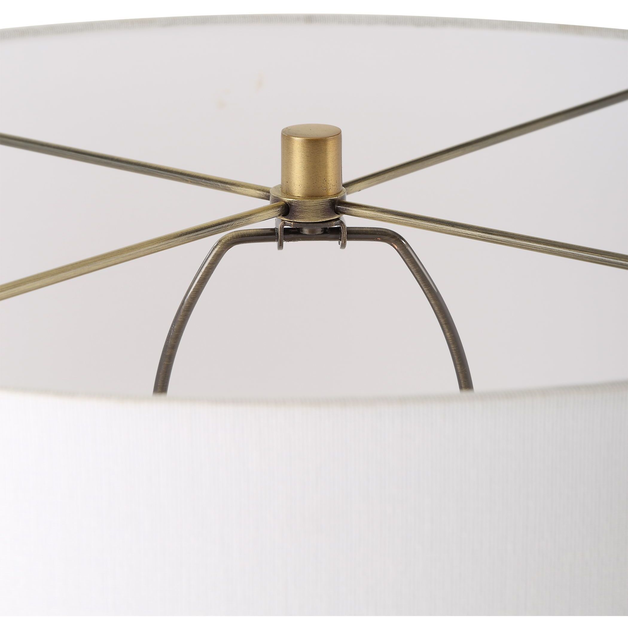 Anchorage 63.5 inch 150.00 watt Antique Brass and Black Floor Lamp Portable Light