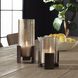 Fluted Fire 12 X 5.25 inch Candleholders, Set of 2