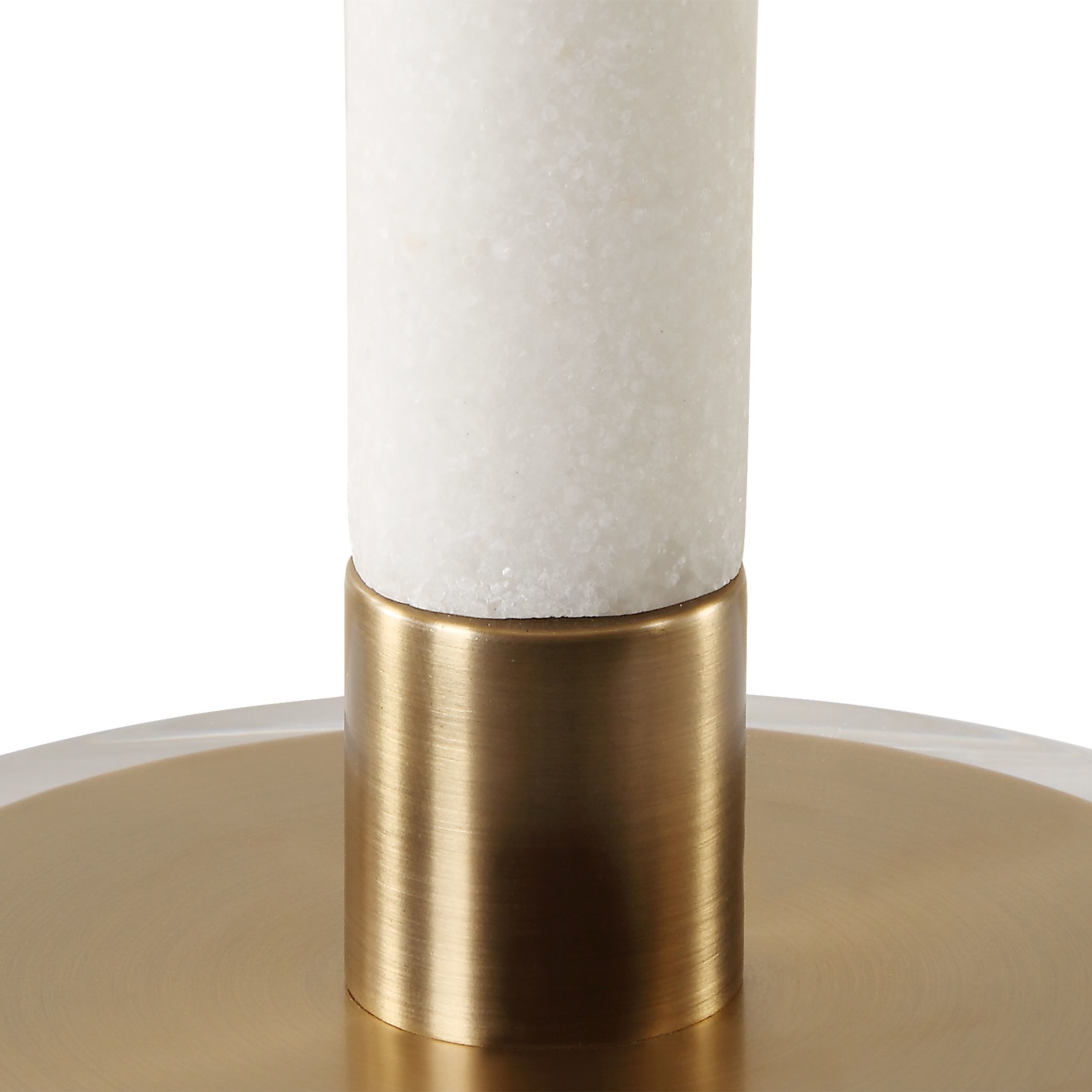 Colette 35.5 inch 150.00 watt Ivory Stone with Brass and Crystal Table Lamp Portable Light