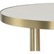 Aragon 24 X 19.5 inch Brass Plated and Faux White Shagreen Nesting Tables, Set of 2