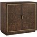 Flores Walnut Stain and Brass 2 Door Cabinet