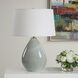 Moray 24.25 inch 150.00 watt Mushroom Gray Drip Glaze and Brushed Nickel Table Lamp Portable Light