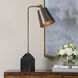 Hutchinson 24 inch 60 watt Golden Bronze and Black Marble Desk Lamp Portable Light