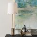 Sepia 36 inch 100.00 watt Brown Marble and Antique Brass Buffet Lamp Portable Light