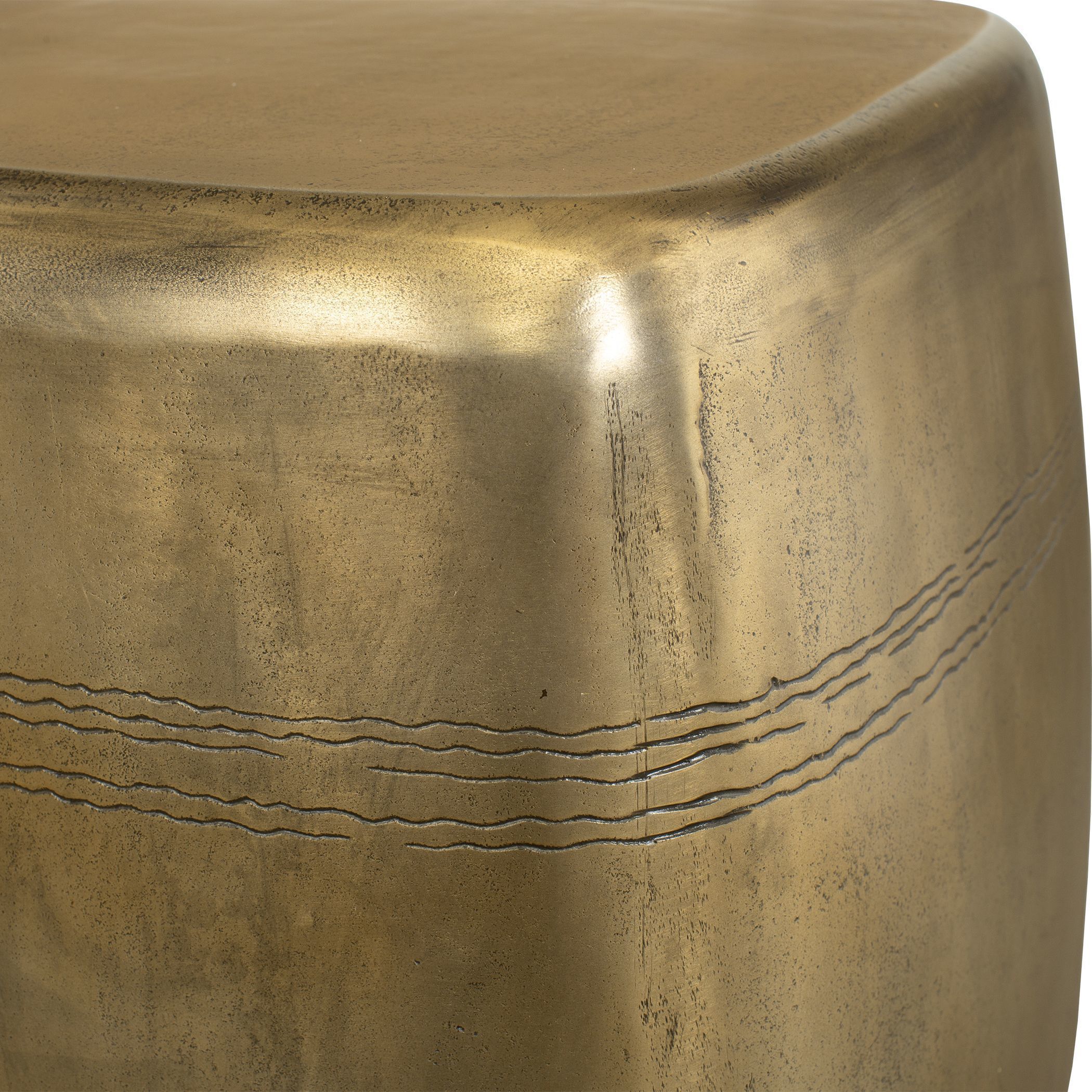 Saguaro 22 X 20 inch Aged Brass Indoor-Outdoor Side Table