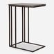 Theodore 23 X 16 inch Titanium Travertine and Dark Bronze Accent Table