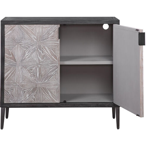 Laurentia Light Gray and Deep Black with Light Gray Glazing Accent Cabinet 